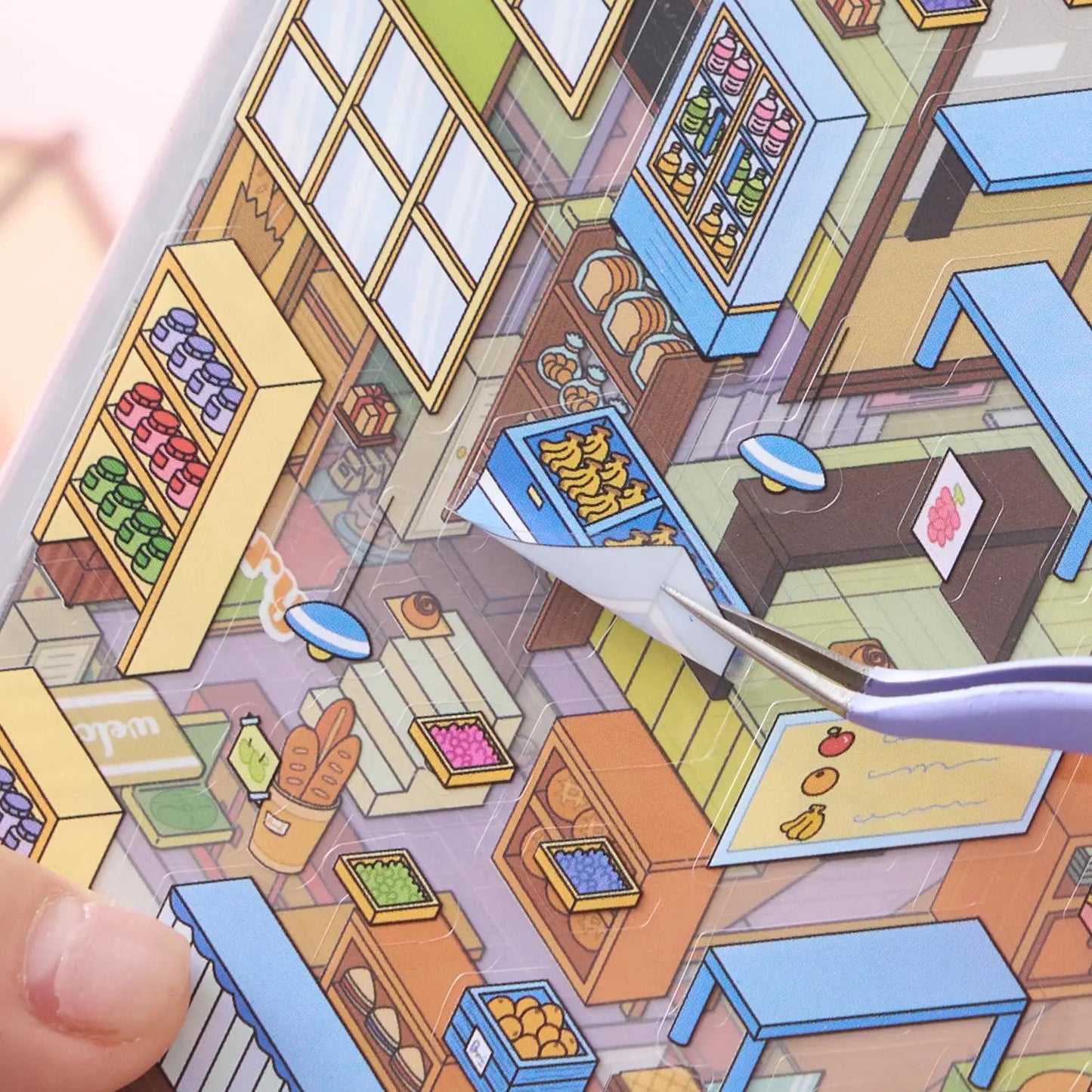 3D Mini Scene Stickers - 49P + Tweezers