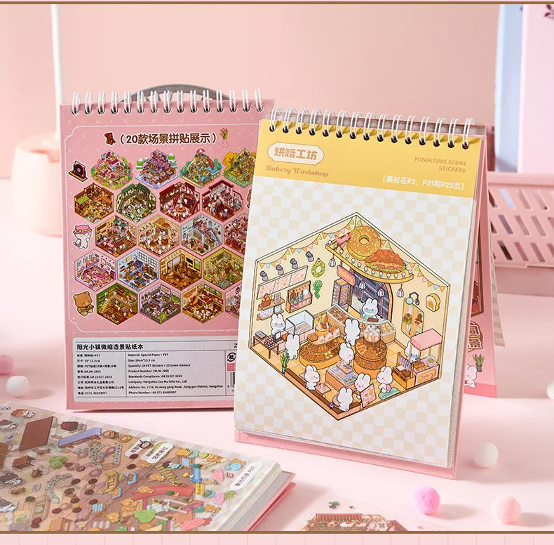 3D Mini Scene Stickers - 49P + Tweezers