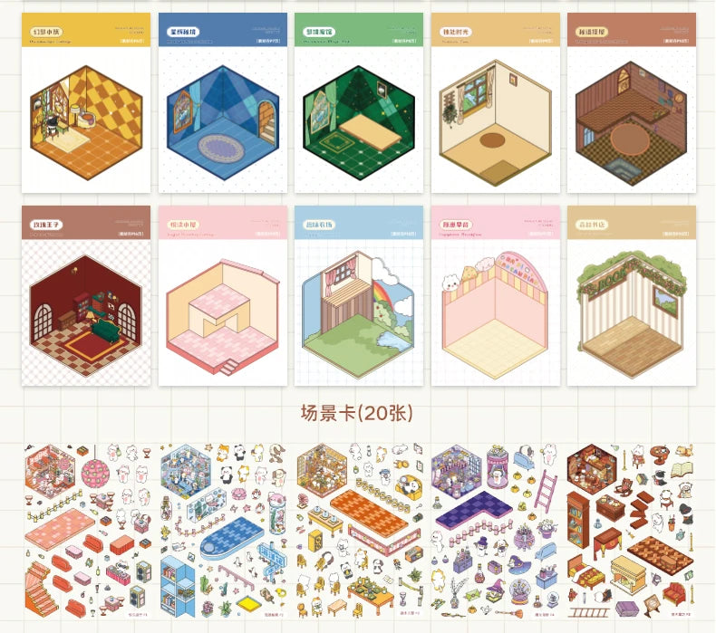 Mini Scene Stickers - 40 Pieces