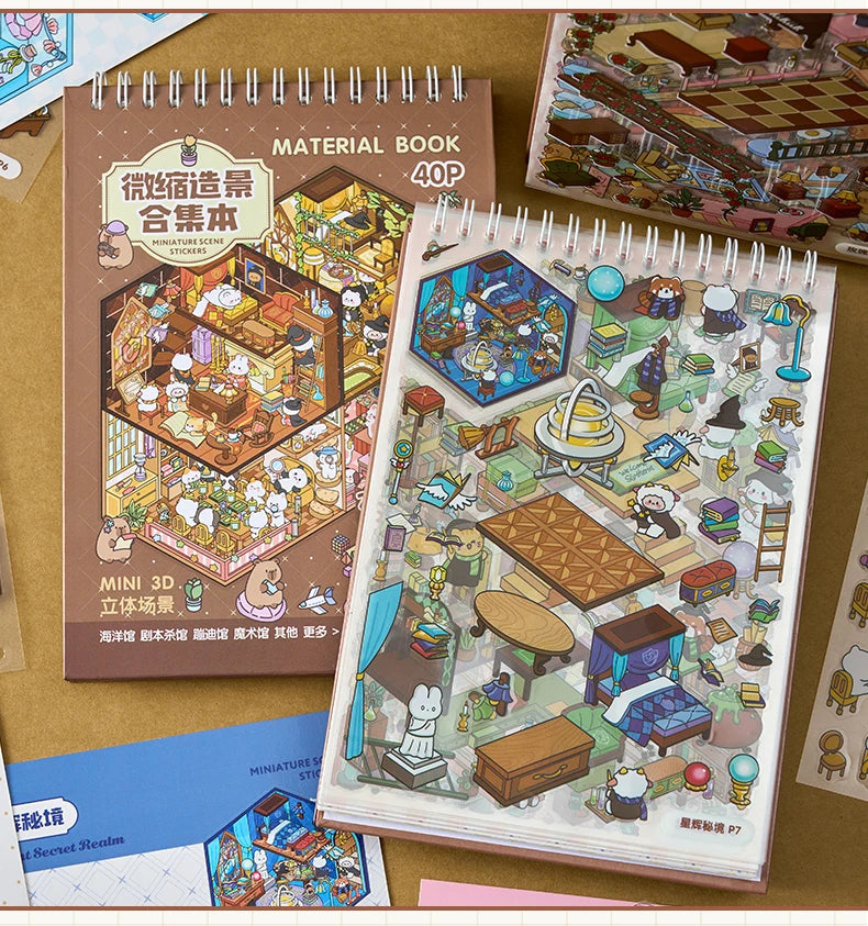 Mini Scene Stickers - 40 Pieces